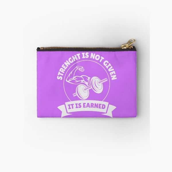 Item preview, Strength Is Not Given It Is Earned Motivational Gym Quote designed and sold by Abaseen.