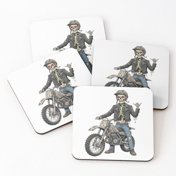 Item preview, Grim Rider: Skeleton Dirtbike Fury designed and sold by unthinkabletees.