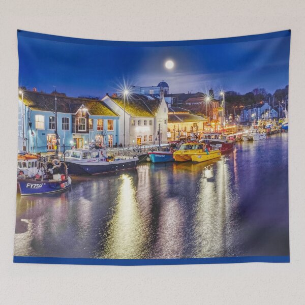 Item preview, Weymouth Harbour by Moonlight designed and sold by Alisonchambers2.