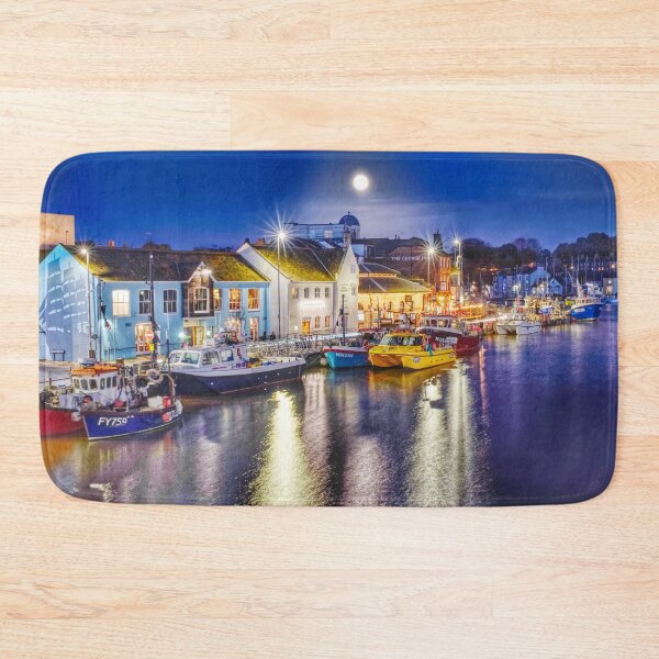 Item preview, Weymouth Harbour by Moonlight designed and sold by Alisonchambers2.