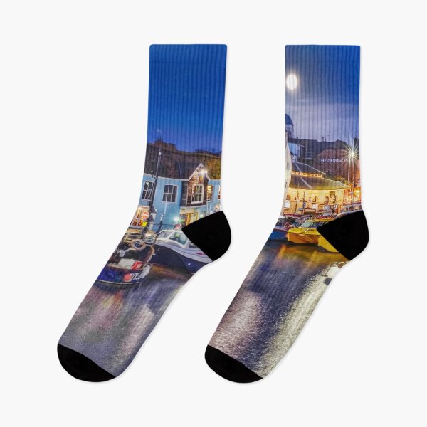 Item preview, Weymouth Harbour by Moonlight designed and sold by Alisonchambers2.