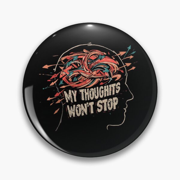 Item preview, My Thoughts Won’t Stop Overthinking Mind Illustration designed and sold by Katzpy.