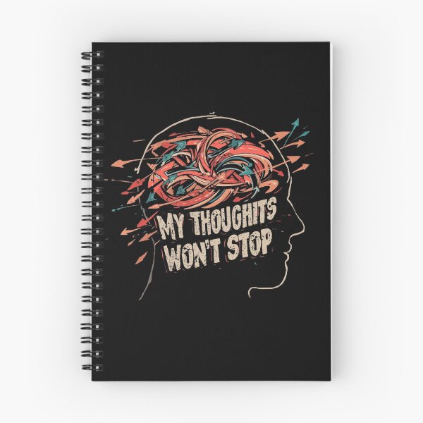 Item preview, My Thoughts Won’t Stop Overthinking Mind Illustration designed and sold by Katzpy.