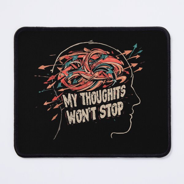Item preview, My Thoughts Won’t Stop Overthinking Mind Illustration designed and sold by Katzpy.