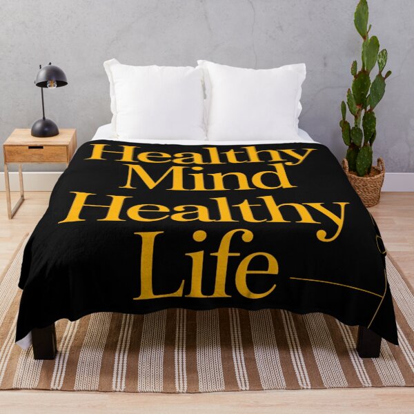 Item preview, Healthy Mind Healthy Life - Mental Wellness & Fitness Quote designed and sold by Haji Kamora.