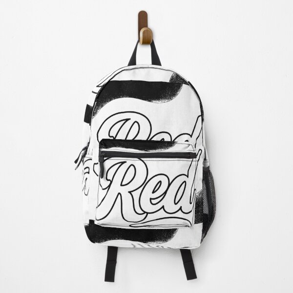 Item preview, "Red" written in cursive, black and white design (negative ver) designed and sold by Moonshroomarts.