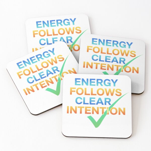 Item preview, Energy Follows Clear Intention – Positive Mindset Motivation Tee designed and sold by Iunova.
