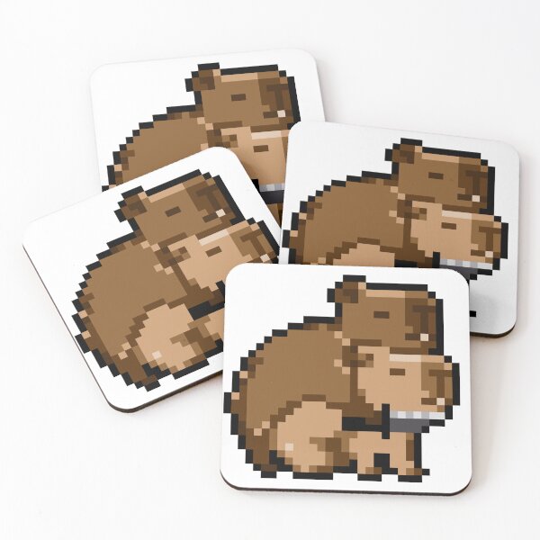 Item preview, Capybara pixel art Sticker Meme  designed and sold by PAVA PHU .