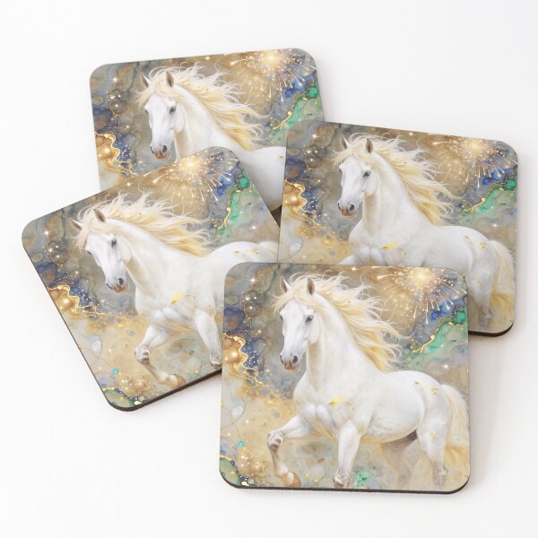 Item preview, The Magical White Horse - Ink Art designed and sold by Lightworker11.