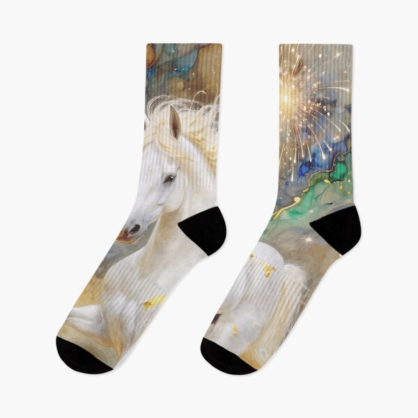 Item preview, The Magical White Horse - Ink Art designed and sold by Lightworker11.
