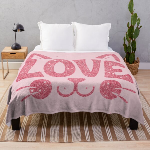 Item preview, Pink Glitter Love Cat Face Sparkle Design designed and sold by LakLuxe studio .