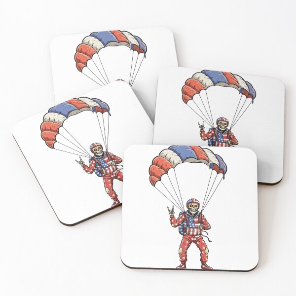 Item preview, Stars, Stripes & Bones: Skeleton Skydiver Freedom Dive designed and sold by unthinkabletees.