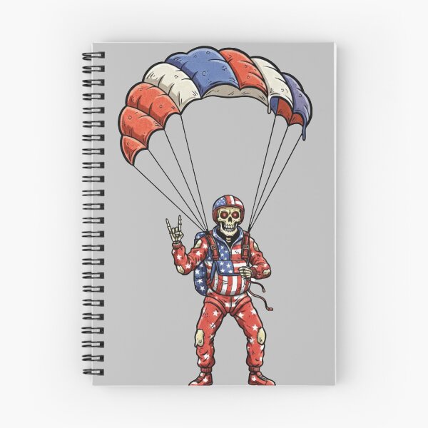 Item preview, Stars, Stripes & Bones: Skeleton Skydiver Freedom Dive designed and sold by unthinkabletees.