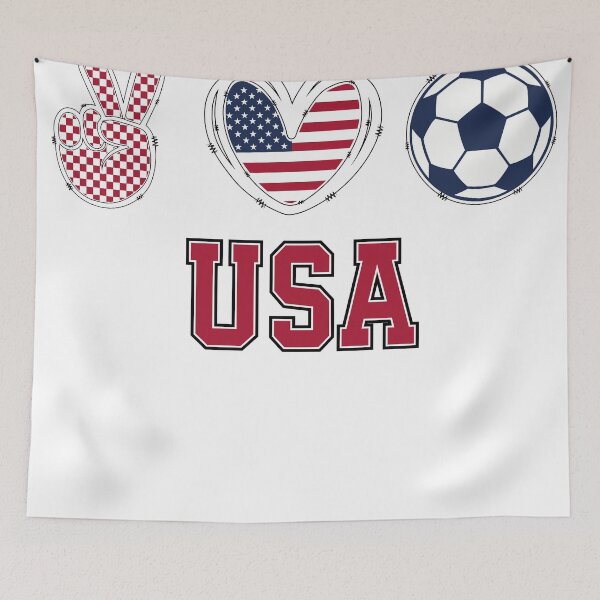 Item preview, Peace, Love, Soccer USA Tee designed and sold by Colorful Designs.