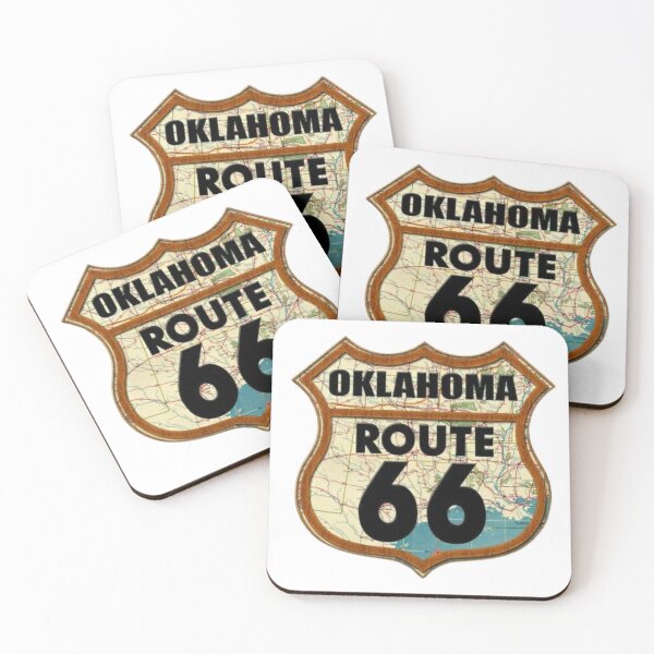 Item preview, Oklahoma Route 66 Vintage Map Shield Decor designed and sold by Oniyasha.