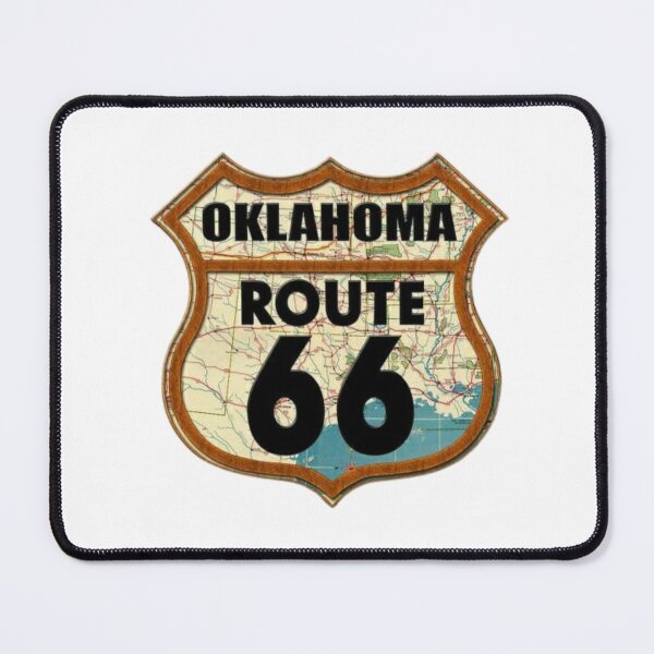 Item preview, Oklahoma Route 66 Vintage Map Shield Decor designed and sold by Oniyasha.