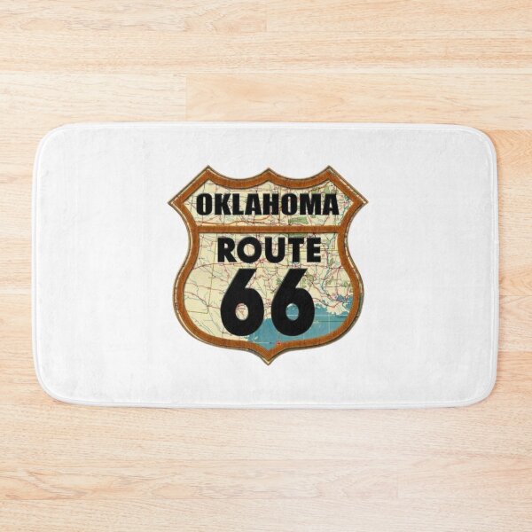 Item preview, Oklahoma Route 66 Vintage Map Shield Decor designed and sold by Oniyasha.