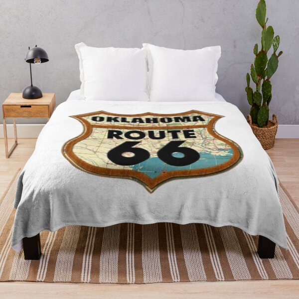 Item preview, Oklahoma Route 66 Vintage Map Shield Decor designed and sold by Oniyasha.