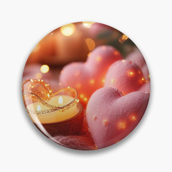 Item preview, Romantic Cozy Hearts with Candle – Valentine’s Day Home Decor designed and sold by AmetistLight.