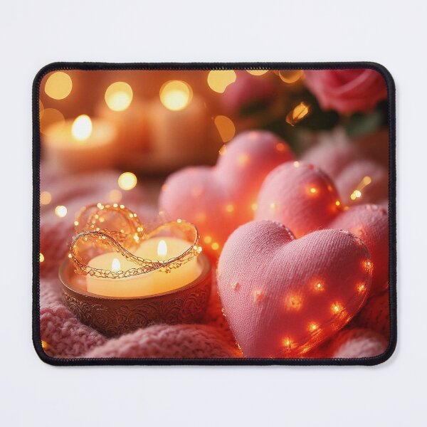 Item preview, Romantic Cozy Hearts with Candle – Valentine’s Day Home Decor designed and sold by AmetistLight.