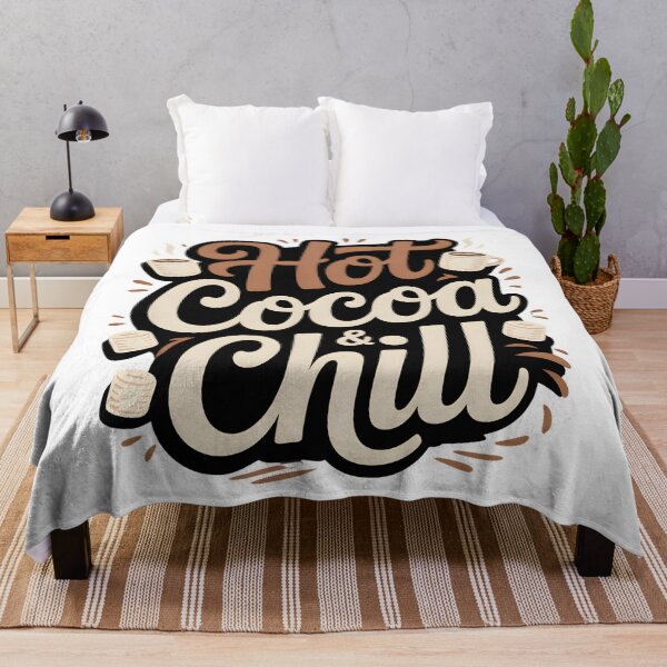 Item preview, Hot Cocoa and Chill - Cozy Winter Vibes - Cute Seasonal Quote designed and sold by Haji Kamora.