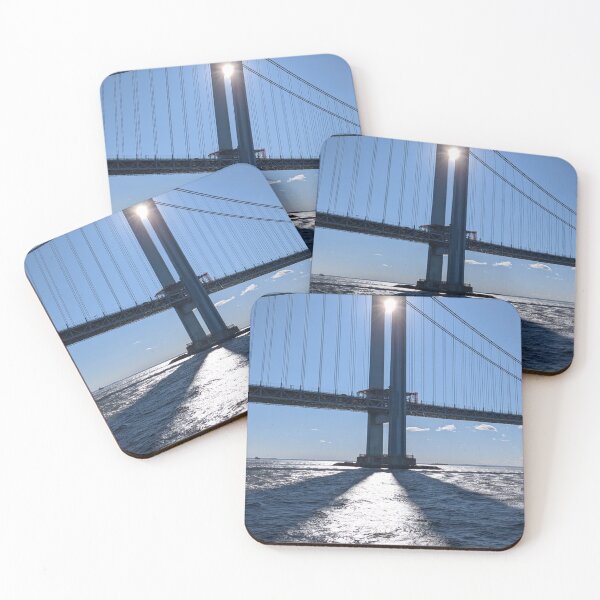 Item preview, Sun Shining Through Verrazzano Bridge Tower designed and sold by ErtsDeals.