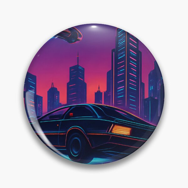 Item preview, Retro Futuristic City with Flying Cars designed and sold by Raudesign.