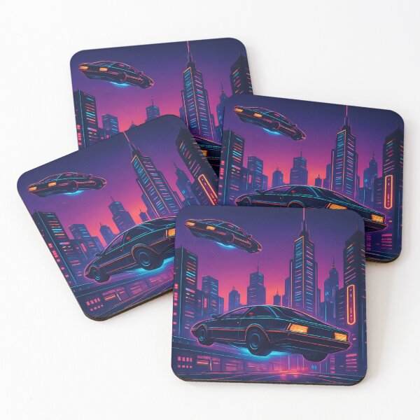 Item preview, Retro Futuristic City with Flying Cars designed and sold by Raudesign.