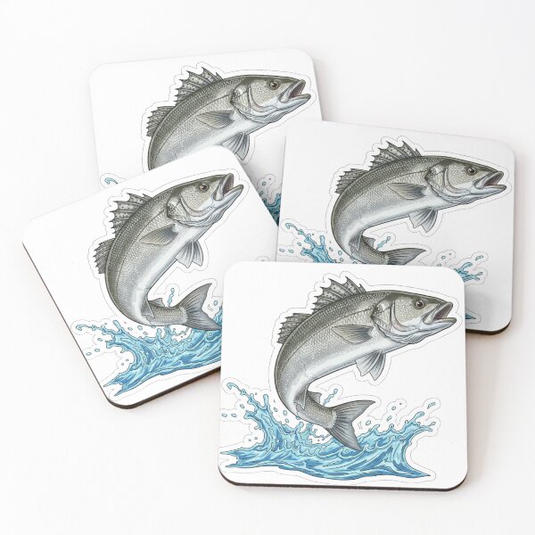 Item preview, Sea Bass Wave Jump Illustration designed and sold by EimSol.