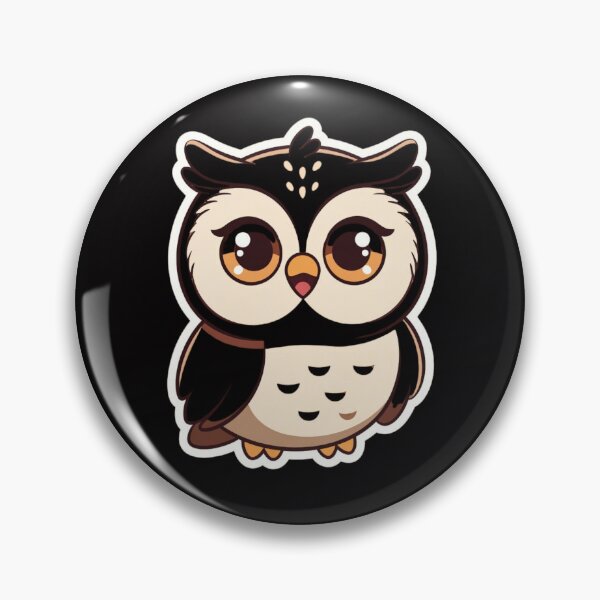 Item preview, Cute Wide-Eyed Owl in Chibi Style #OwlArt designed and sold by Combat Skies.
