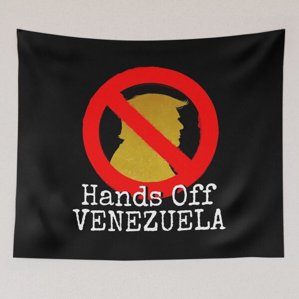 Item preview, Hands Off Venezuela Illustration | Peace and Sovereignty Typographic Art anti trump designed and sold by ZechJohnRB.