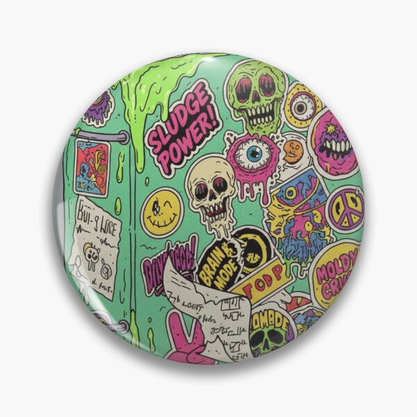Item preview, Chaos in the Pages: Sticker-Bombed Binder Illustration designed and sold by unthinkabletees.