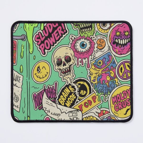 Item preview, Chaos in the Pages: Sticker-Bombed Binder Illustration designed and sold by unthinkabletees.