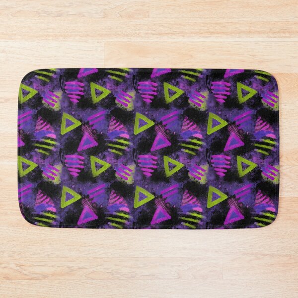Item preview, Neon Memphis Triangle Grunge Pattern designed and sold by bubblegoth.