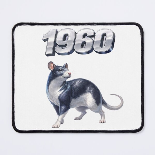 Item preview, 1960 Year of the Rat Eastern Zodiac Intelligence Prosperity Design designed and sold by AlexLineArt.