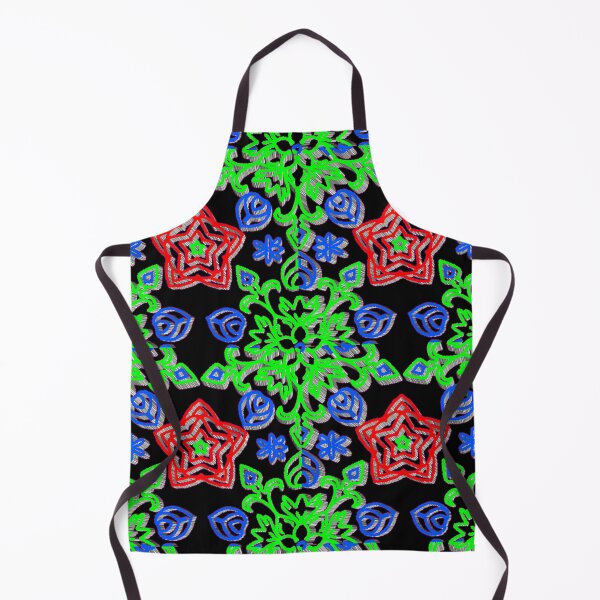 Item preview, "Embroidered Mandala with Floral Stars and Leaf Vines" designed and sold by nighttime1990.