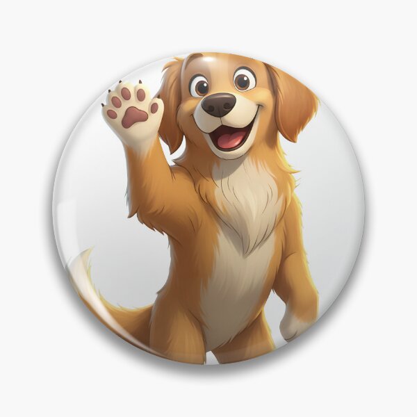 Item preview, Friendly Dog Waving Hello designed and sold by The Creature Concept.