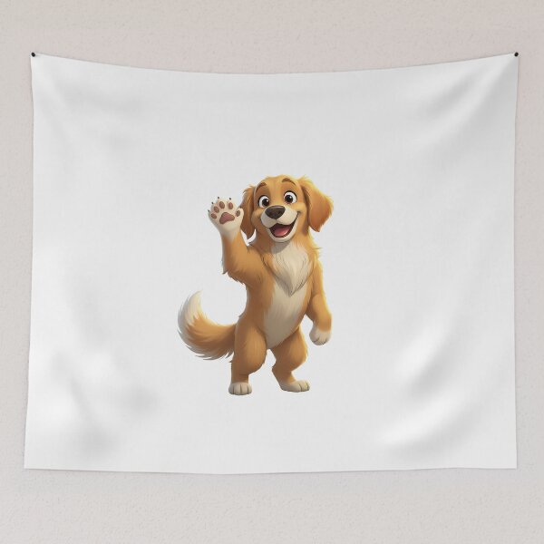 Item preview, Friendly Dog Waving Hello designed and sold by The Creature Concept.