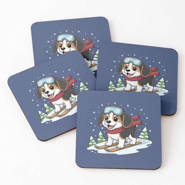 Item preview, Cute Beagle Skiing Puppy | Happy Winter Puppy designed and sold by The Real Life Symphony.