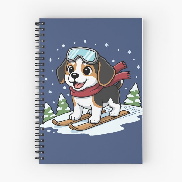 Item preview, Cute Beagle Skiing Puppy | Happy Winter Puppy designed and sold by The Real Life Symphony.