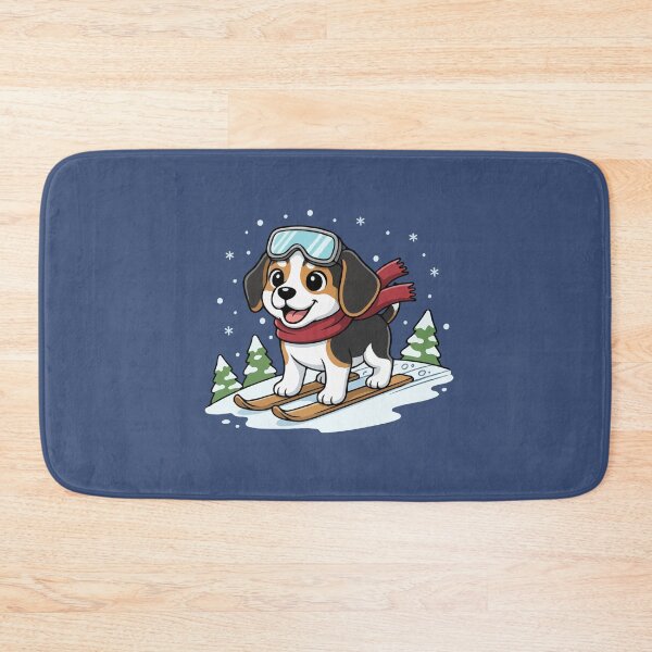 Item preview, Cute Beagle Skiing Puppy | Happy Winter Puppy designed and sold by The Real Life Symphony.