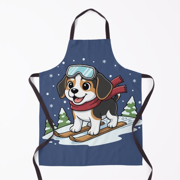 Item preview, Cute Beagle Skiing Puppy | Happy Winter Puppy designed and sold by The Real Life Symphony.
