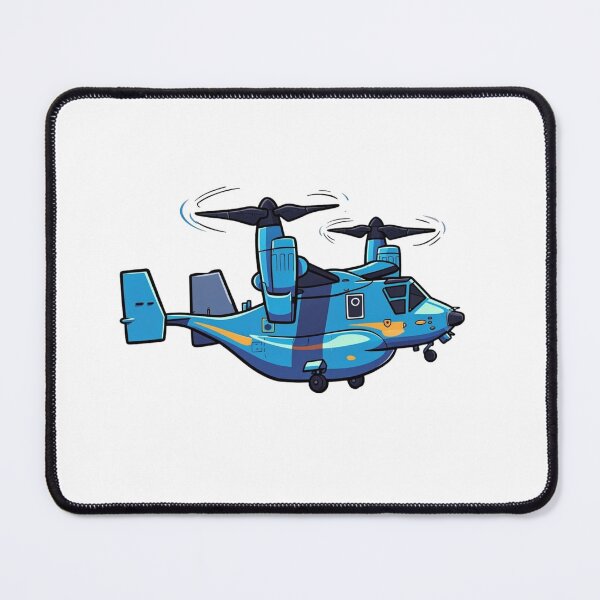 Item preview, V22 Cartoon Tiltrotor Aircraft in Blue Flight #AviationArt designed and sold by Combat Skies.