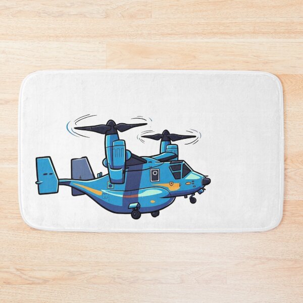 Item preview, V22 Cartoon Tiltrotor Aircraft in Blue Flight #AviationArt designed and sold by Combat Skies.