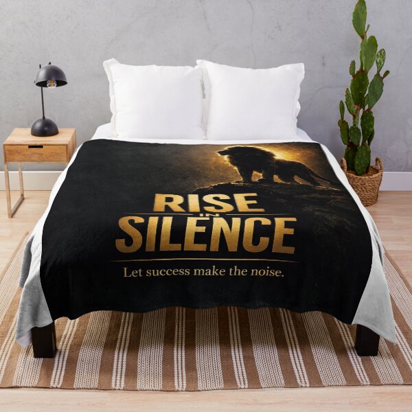 Item preview, Rise in Silence – Motivational Lion Metal Poster designed and sold by Sandeep design studio .