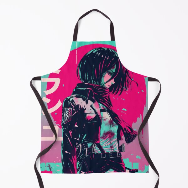 Item preview, Neon Vaporwave Mikasa Chad Energy designed and sold by AnimeArsenalPrints.