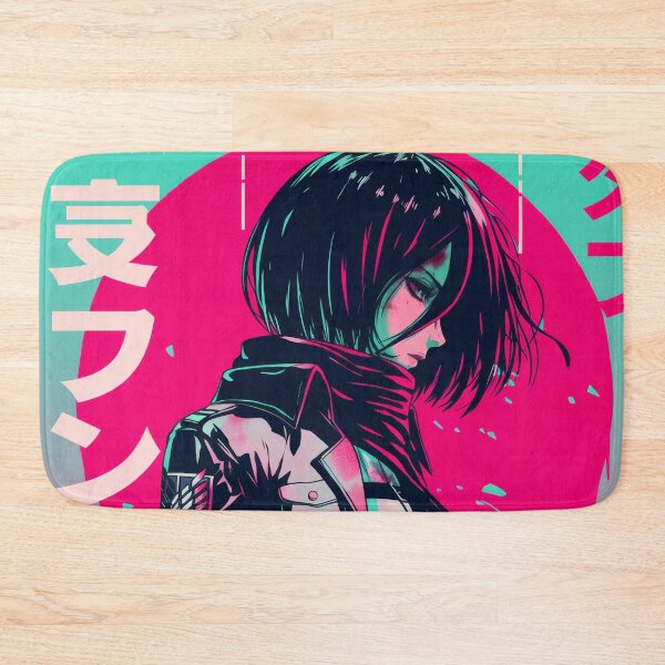 Item preview, Neon Vaporwave Mikasa Chad Energy  designed and sold by AnimeArsenalPrints.