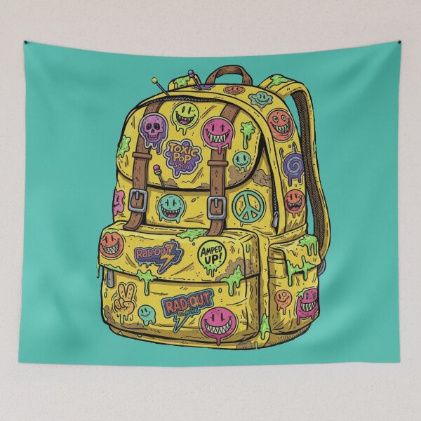 Item preview, Stickered Journey: Personalized Backpack Chronicles designed and sold by unthinkabletees.