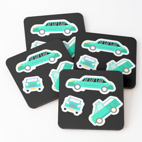 Item preview, Cute Teal Vehicles Illustration | Cartoon Cars & Trucks for Kids designed and sold by steekeets.