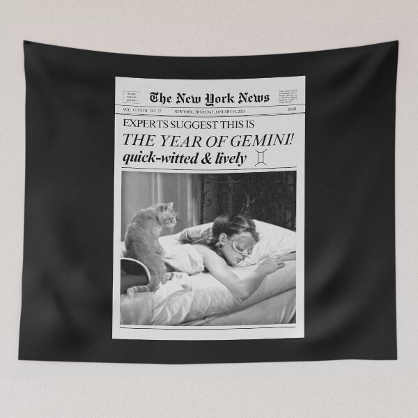 Item preview, Gemini Zodiac Sign Newspaper designed and sold by SaltedBeachPaperie.